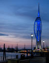 Spinnaker Tower at night